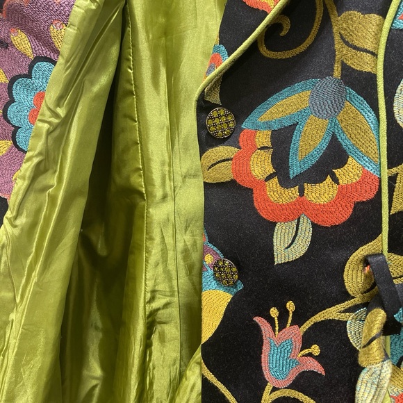 Bright Floral Women's Peacoat - Picture 3 of 5